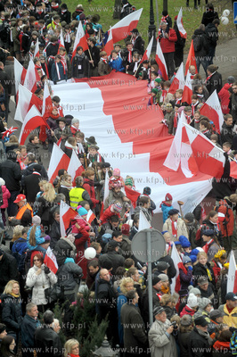 Gdanska Parada Niepodleglosci na ul. Podwale Staromiejskie....