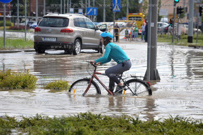 Zalany Gdańsk Siedlce  po intensywnych opadach deszczu....