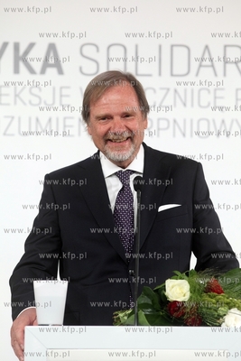 Gdansk. Dwor Artusa. Wyklad Guya Sormana i uroczystosc...