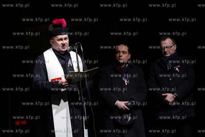 Manifestacja poparcia dla Ukrainy na Placu Solidarnosci...