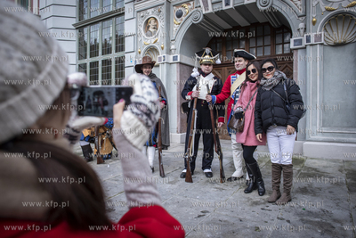Gdańsk. Długi Targ. Noworoczne Budzenie Gdańszczan...