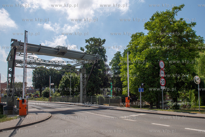 Nowy Dwór Gdański. Most zwodzony na Tudze w okolicy...