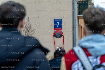 Żabianka. Orłowska 7.  Odsłonięcie tablicy upamiętniającej...