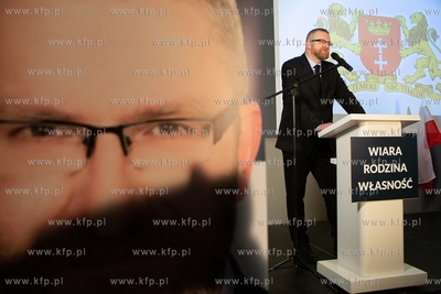 Gdańsk. Konwencja wyborcza Grzegorza Brauna, 
kandydata...