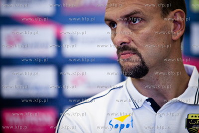 Sopot. Hotel Haffner. Konferencja prasowa druzyny Trefl...