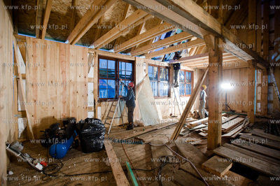 Skarszewy. Proba zbudowania drewnianego kosciola w...