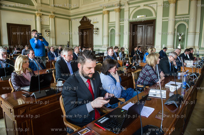 Gdansk. Nowy Ratusz. XXIII Sesja Rady Miasta Gdanska....