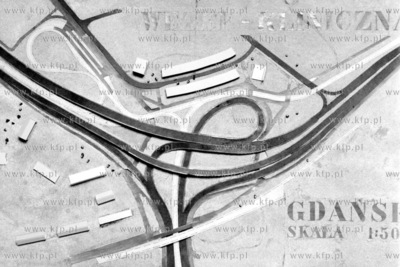 Makieta drogowego wezla Kliniczna w Gdansku. 26.09.19755wrzesien75_z.kosycarz_p42Fot....