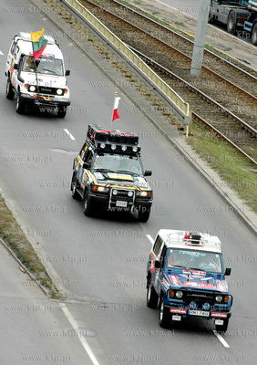 Gdansk Podwale Przedmiejskie. Nz. Samochody terenowe...