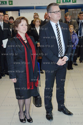 Uroczystosc chrztu nowego promu Stena Line zacumowanego...