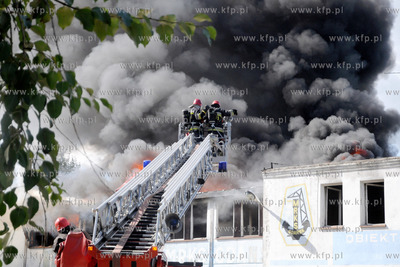 Pozar pustostanu na ulicy Hallera w Gdansku. Pozar...