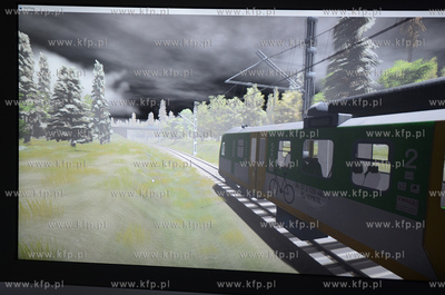 Gdynia. Prezentacja symulatora lokomotywy SIMTRAQ....