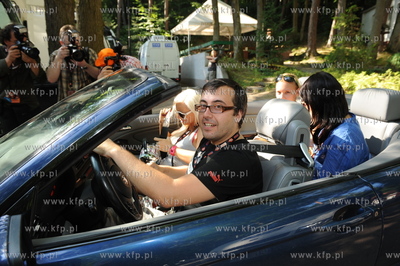 SOPOT HIT FESTIVAL 2009. Nz DJ Adamus, obok niego Candy...