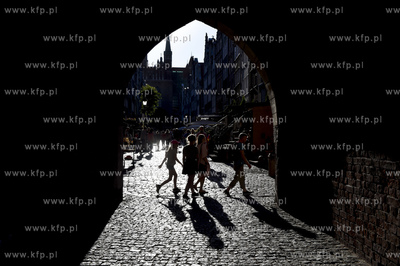 Gdańsk. Brama Mariacka i ul. Mariacka. 4.07.2018 Fot....