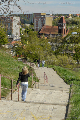 Schody od ul Kartuskiej Gdańsk Siedlce do ul. Kurpińskiego...