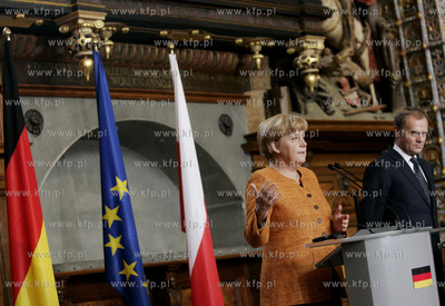 Gdansk - Dwor Artusa, spotkanie premiera Polski Donalda...