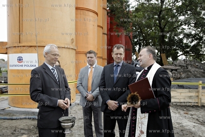 Gdansk. Uroczystosc wmurowania kamienia wegielnego...