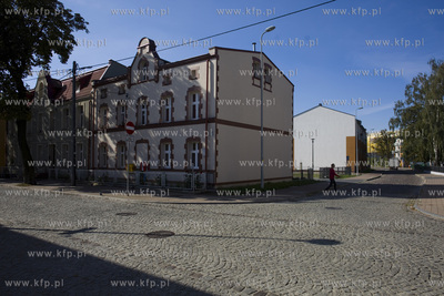 Gdańsk Letnica. Domy przy skrzyżowaniu ulic Starowiejskiej...