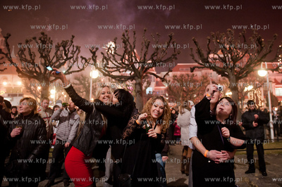 Mieszkancy Sopotu swietuja nadejscie nowego roku. 01.01.2012...