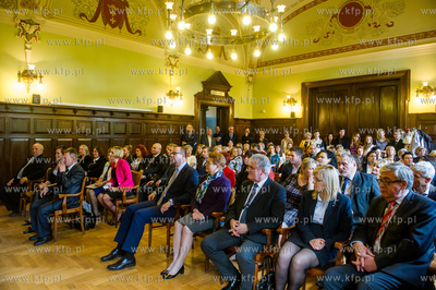 Gdansk. Nowy Ratusz. Uroczystosc wreczenia nagrod w...