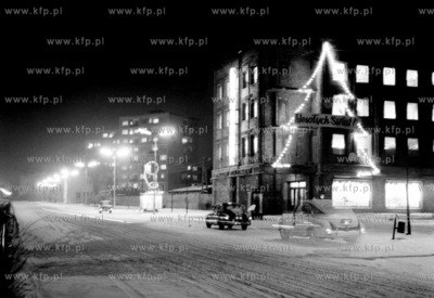 Gdansk Wrzeszcz zima al. Grunwaldzka na wysokosci Domu...