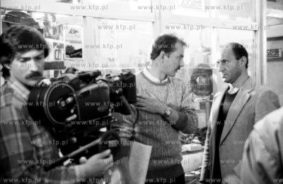Piotr Fronczewski na planie filmu " Konsul " realizowanego...