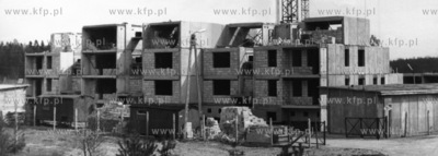 Budowa osiedla w Zlotej Karczmie w Gdansku. 09.1985...
