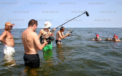 Ekipa filmowa serialu Swieta Wojna (TVP2) realizuje...