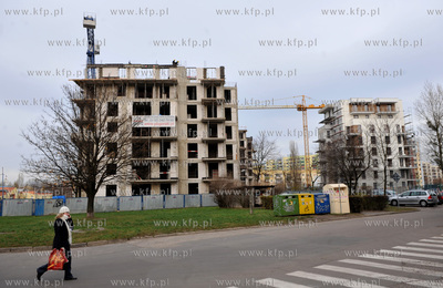 Gdansk Zaspa. Budowa przez firme Gorski nowych domow...