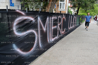 Wrzeszcz. Portest mieszkańców ul. Bohaterów Getta...