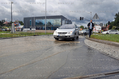 Zalany Gdańsk Siedlce  po intensywnych opadach deszczu....
