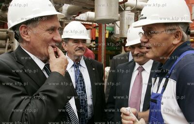 Wizyta w Lotosie  Ministra Gospodarki RP Piotra Wozniaka.Nz...