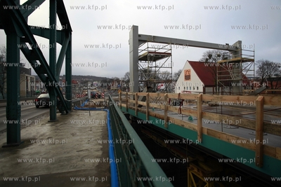 Gdansk. Budowa Trasy Slowackiego. Odcinek od wiaduktu...