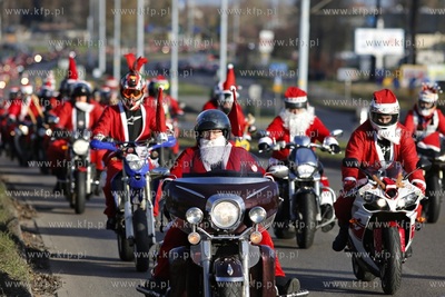 Gdansk. XIII edycja parady Mikolaje na Motocyklach....