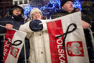 Długi Targ w Gdańsku. Demonstracja Komitetu Obrony...