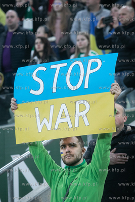 Stadion Gdańsk. Stop War. Mecz Lechia Gdańsk - Szachtar...