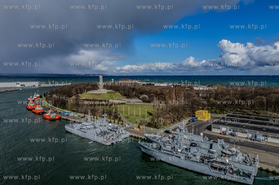 Zespół sojuszniczych okrętów wojennych z siedmiu...