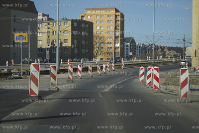 Gdańsk. Remont Podwala Przedmiejskiego na wysokości...