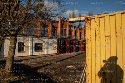 Gdańsk, Stocznia Cesarska. Remiza strażacka w trakcie...