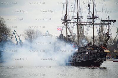 Gdansk. Nowy Port. Bitwa morska na Martwej Wisle na...