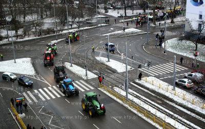 Protest rolnikow i zwiazkowcow Solidarnosci z zachodniopomorskiego...