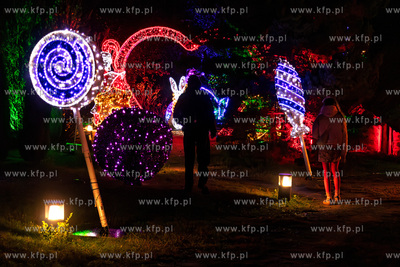 Przedpremierowy pokaz iluminacji w Lumina Park na terenie...