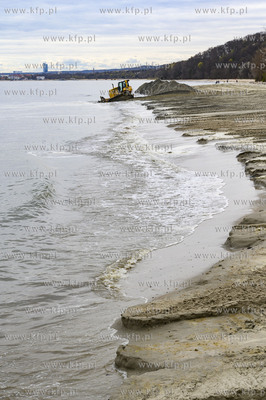 Gdynia Orłowo. Poszerzanie plaży o ok 40m. Poszerzenie...