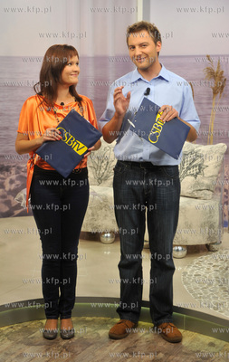 Studio telewizji CSBTV w Rumi. Nagranie programu "...