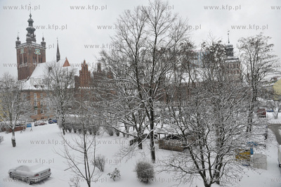Gdansk zima. Podworko pomiedzy ul. Podwale Staromiejskie...