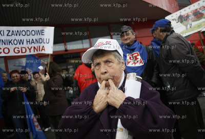 Gdynia. Wolny Zwiazek Zawodowy Sierpien 80 i OPZZ 
pod...
