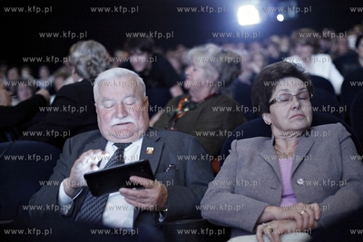 37 Gdynia Film Festival. Nz Lech Walesa z zona Danuta...