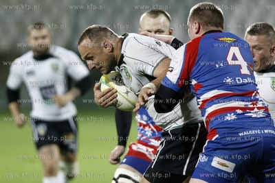 Ekstraliga rugby. Mecz Lechia Gdansk - Budowlani Lodz....