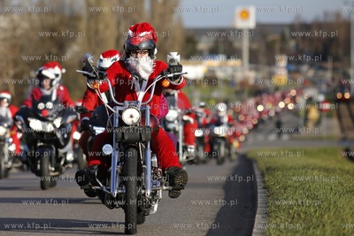 Gdansk. XIII edycja parady Mikolaje na Motocyklach....
