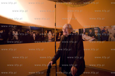 Wizyta Krystyny Zachwatowicz i Andrzeja Wajdy w Pałacu...